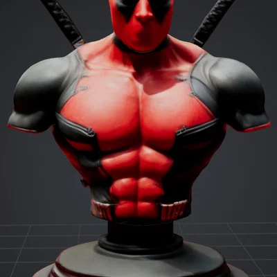 Mô hình tượng bán thân Deadpool Marvel 3D cực ngầu để in