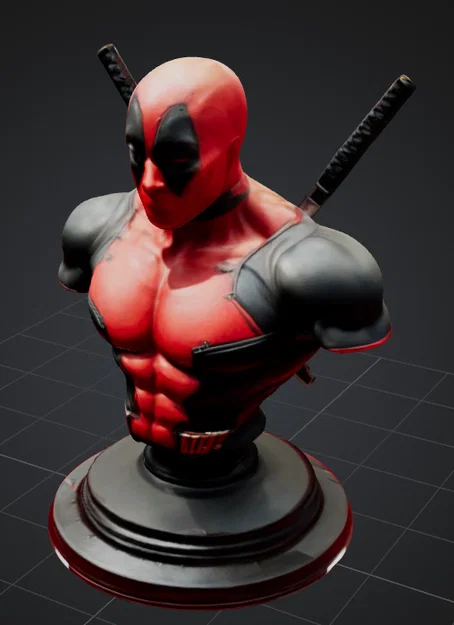 Mô hình tượng bán thân Deadpool Marvel 3D cực ngầu để in - Image 2