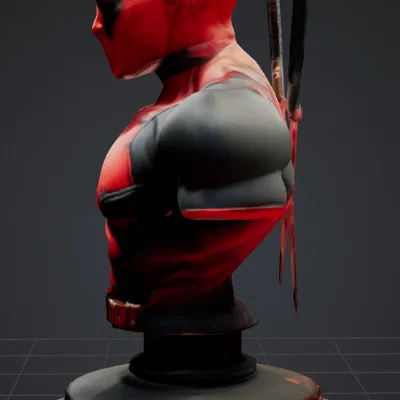 Mô hình tượng bán thân Deadpool Marvel 3D cực ngầu để in
