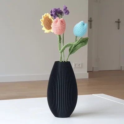 Bình hoa hiện đại gân sọc (Modern Vase ribbed)
