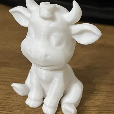 Mô hình chú bò ngồi (Sitting Cow) đáng yêu dành cho tô màu thủ công