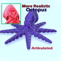 Mô hình bạch tuộc Realistic Octopus in 3D khớp nối linh hoạt - Thumbnail 1