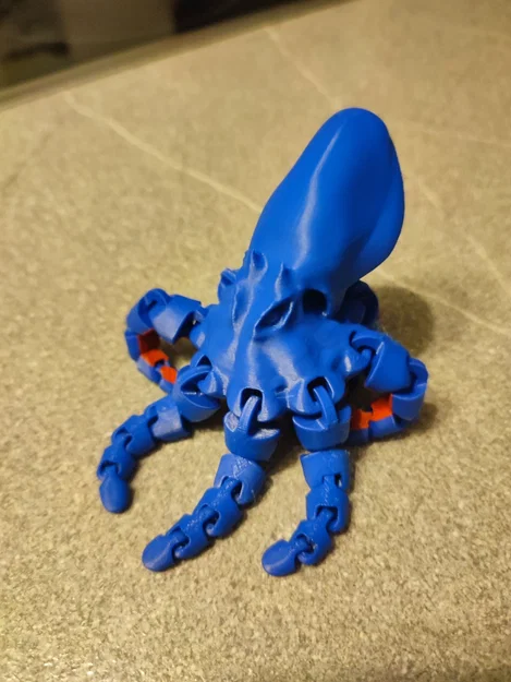 Mô hình bạch tuộc Realistic Octopus in 3D khớp nối linh hoạt - Image 2