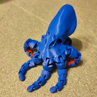 Mô hình bạch tuộc Realistic Octopus in 3D khớp nối linh hoạt