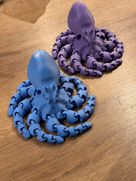 Mô hình bạch tuộc Realistic Octopus in 3D khớp nối linh hoạt - Image 3