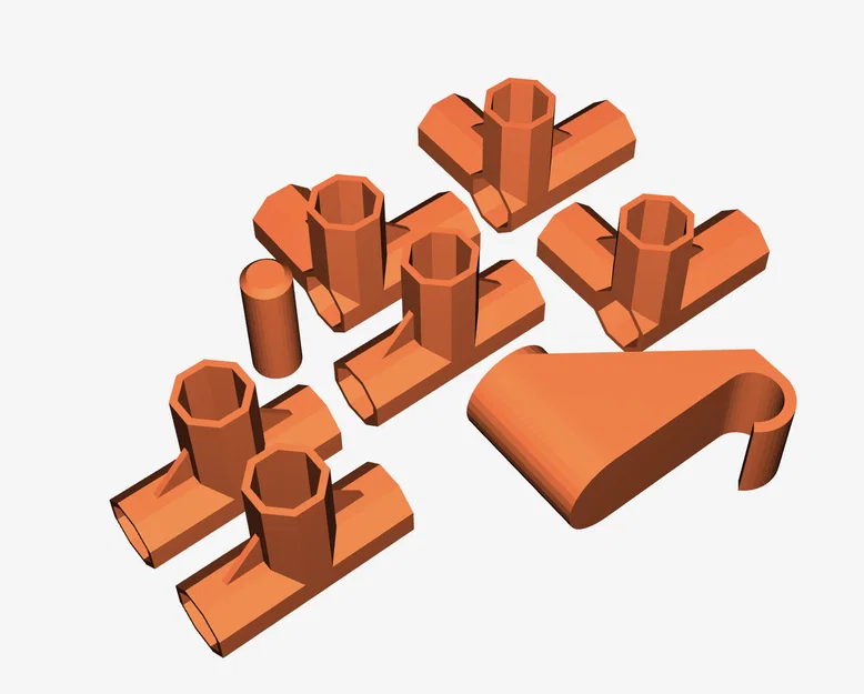 Khớp nối ống 12mm cho tủ JYSK (Joint Connectors for 12mm Tubes) - Image 1