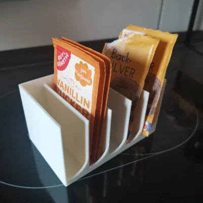 Khay Organizer Đựng Gói Gia Vị Nhà Bếp Có Cửa Mở Bên Hông