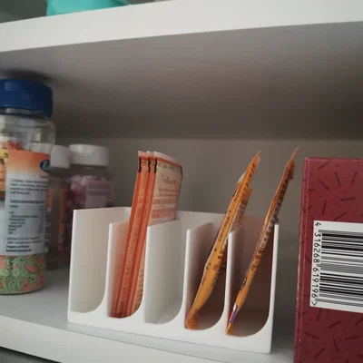 Khay Organizer Đựng Gói Gia Vị Nhà Bếp Có Cửa Mở Bên Hông