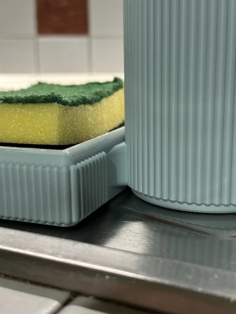 Bình Nhấn Xà Phòng Nước & Khay Để Miếng Bọt Biển (Liquid Soap Dispenser and Sponge Holder) - Image 6