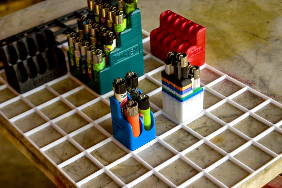 Khay đựng bật lửa Clipper 1x1 Slim Gridfinity - In 3D tiện lợi - Image 1