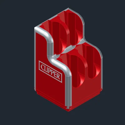 Khay đựng bật lửa Clipper 1x1 Slim Gridfinity - In 3D tiện lợi