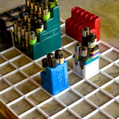 Khay đựng bật lửa Clipper 1x1 Slim Gridfinity - In 3D tiện lợi