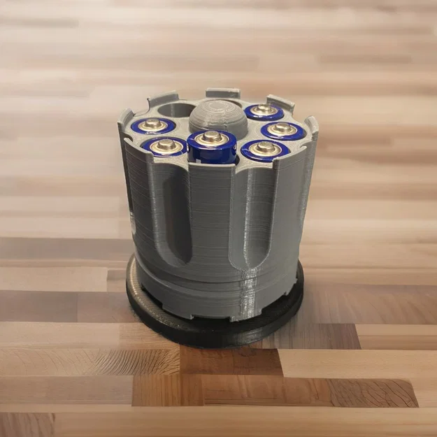 Khay Pin AA Dạng Ổ Đạn Revolver (Revolver Drum Organizer) - Image 1