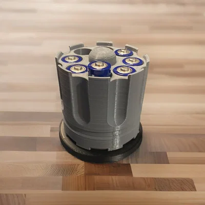 Khay Pin AA Dạng Ổ Đạn Revolver (Revolver Drum Organizer)