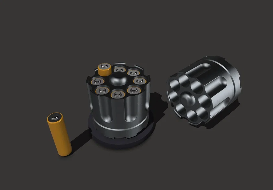 Khay Pin AA Dạng Ổ Đạn Revolver (Revolver Drum Organizer) - Image 2