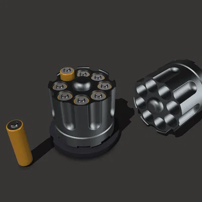 Khay Pin AA Dạng Ổ Đạn Revolver (Revolver Drum Organizer)