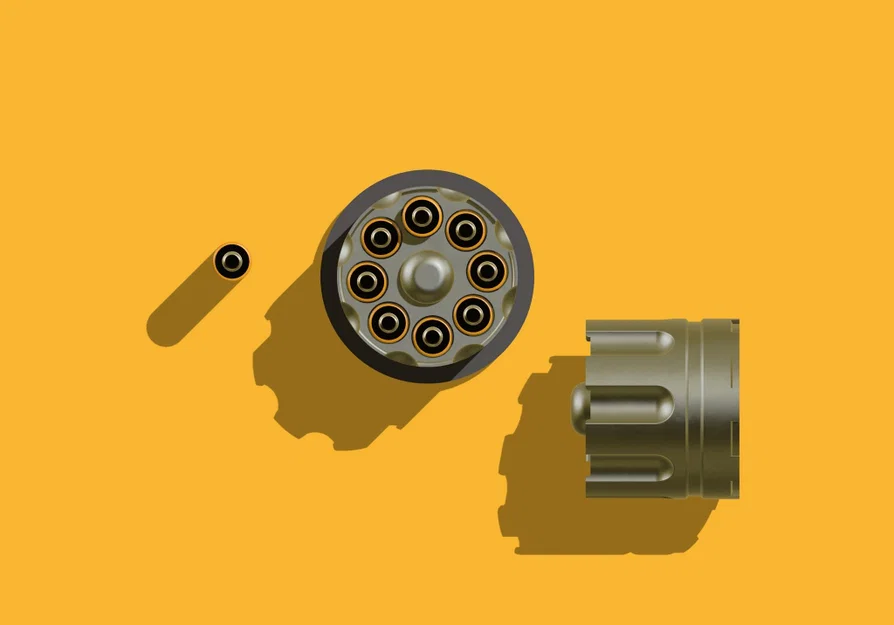 Khay Pin AA Dạng Ổ Đạn Revolver (Revolver Drum Organizer) - Image 3