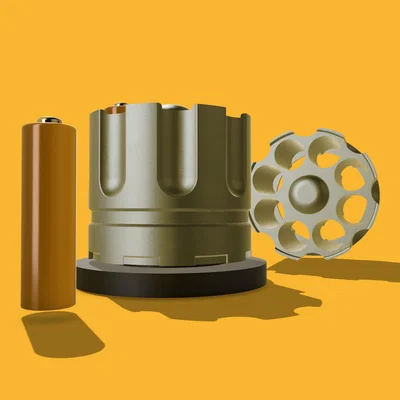 Khay Pin AA Dạng Ổ Đạn Revolver (Revolver Drum Organizer)