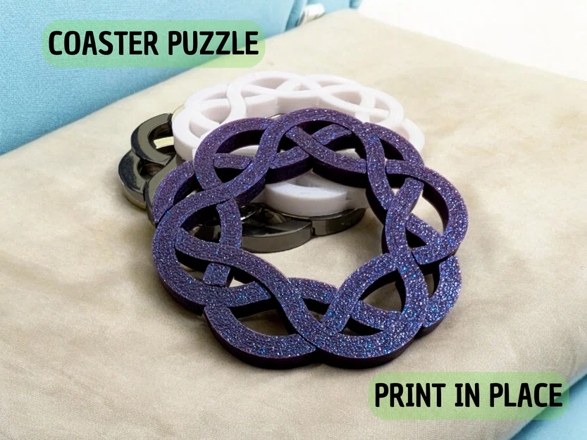 Đồ chơi trí tuệ kết hợp đế lót ly Coaster Interlocking Puzzle - Image 1