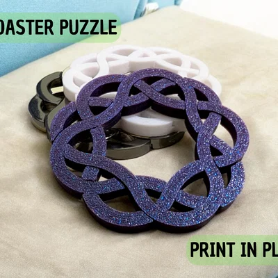 Đồ chơi trí tuệ kết hợp đế lót ly Coaster Interlocking Puzzle