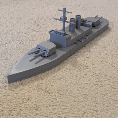 Thiết giáp hạm cỡ lớn đơn giản (Snap-fit tháp pháo & thân tàu)