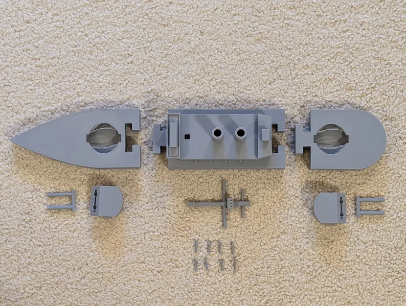 Thiết giáp hạm cỡ lớn đơn giản (Snap-fit tháp pháo & thân tàu) - Image 3