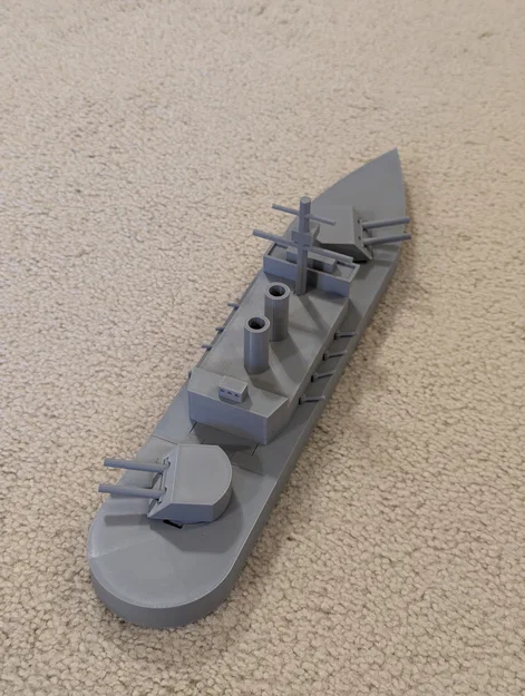 Thiết giáp hạm cỡ lớn đơn giản (Snap-fit tháp pháo & thân tàu) - Image 6