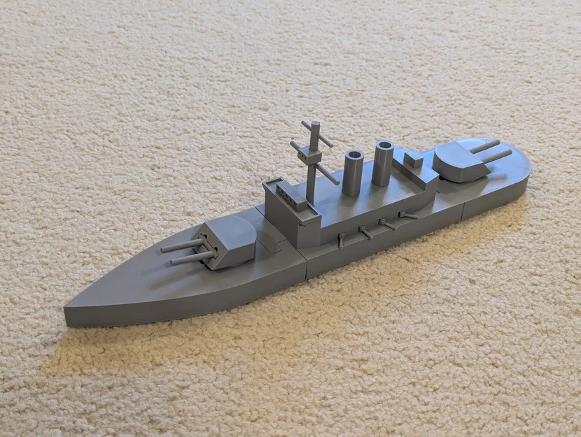 Thiết giáp hạm cỡ lớn đơn giản (Snap-fit tháp pháo & thân tàu) - Image 7