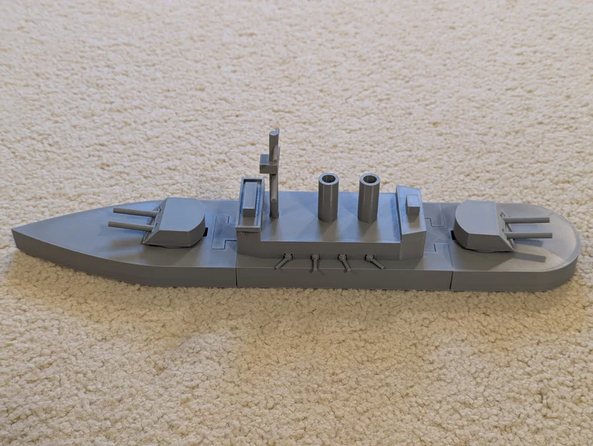 Thiết giáp hạm cỡ lớn đơn giản (Snap-fit tháp pháo & thân tàu) - Image 9