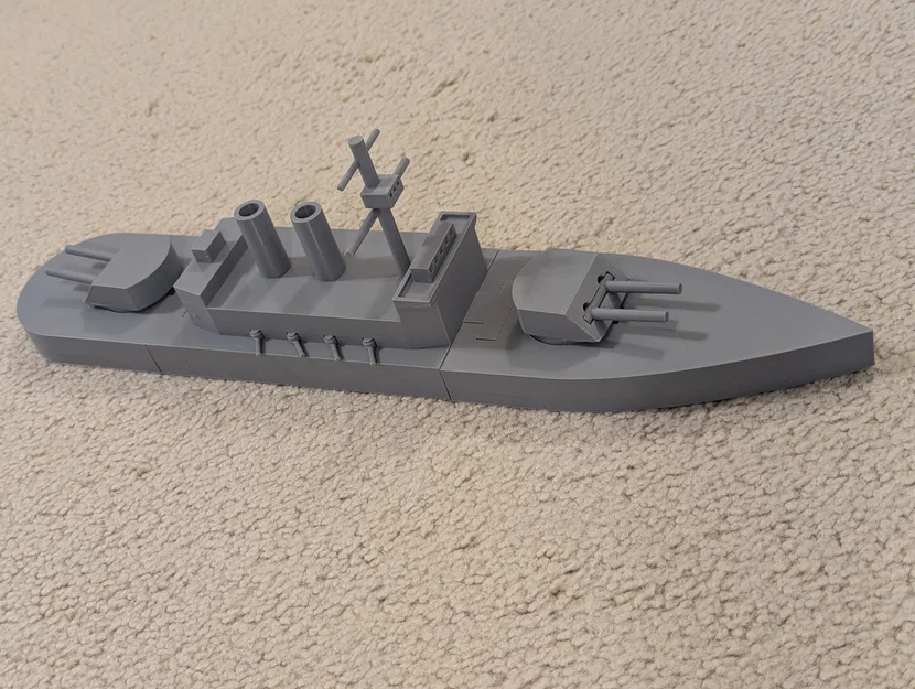 Thiết giáp hạm cỡ lớn đơn giản (Snap-fit tháp pháo & thân tàu) - Image 10