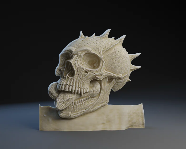 Con Rắn Bò Ra Từ Miệng Đầu Lâu - Image 1