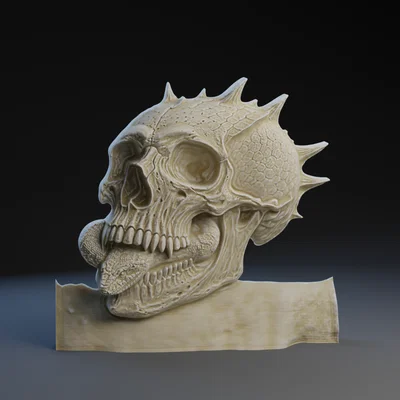 Con Rắn Bò Ra Từ Miệng Đầu Lâu