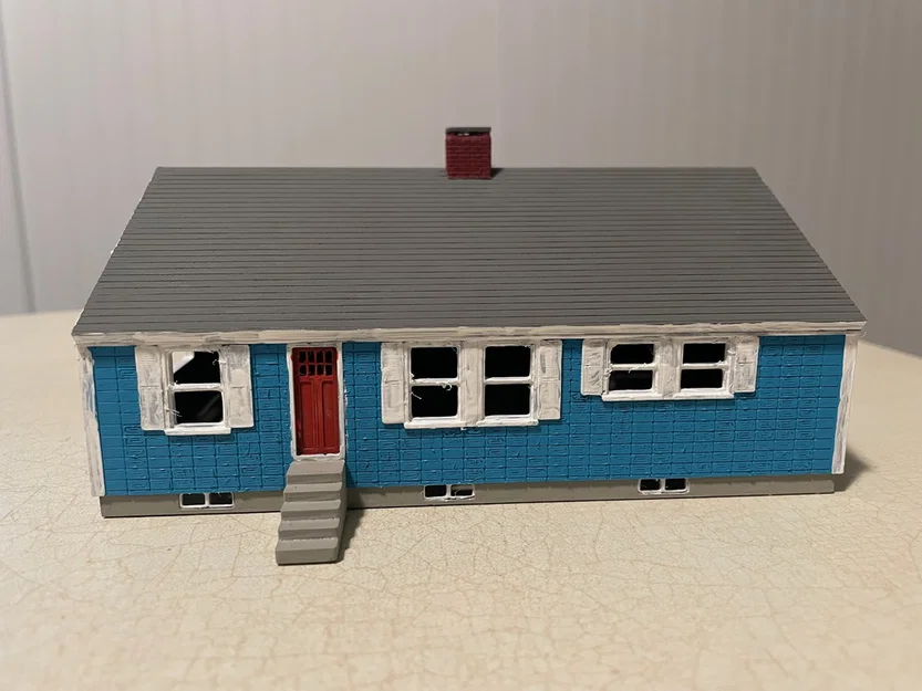 Nhà kiểu Cape tỉ lệ HO (HO Scale Cape Style House) - Image 1