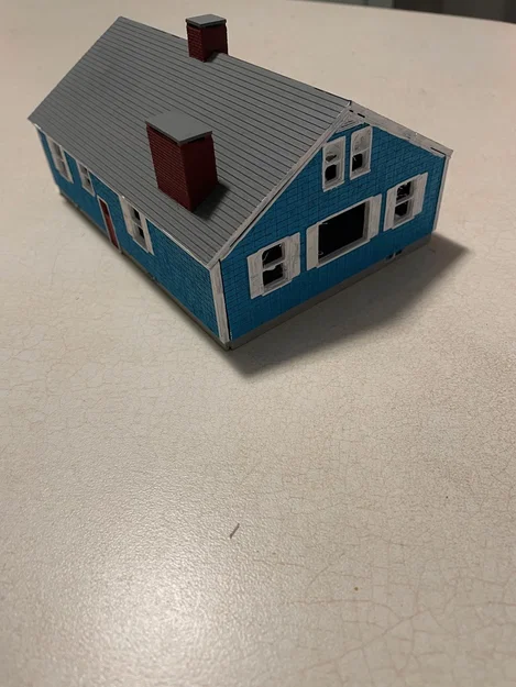 Nhà kiểu Cape tỉ lệ HO (HO Scale Cape Style House) - Image 2