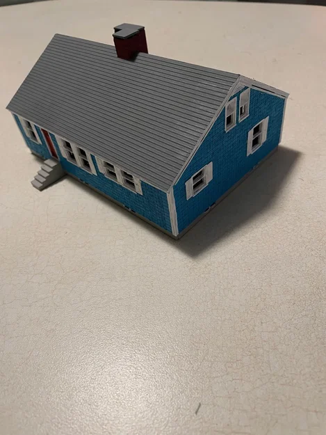 Nhà kiểu Cape tỉ lệ HO (HO Scale Cape Style House) - Image 4