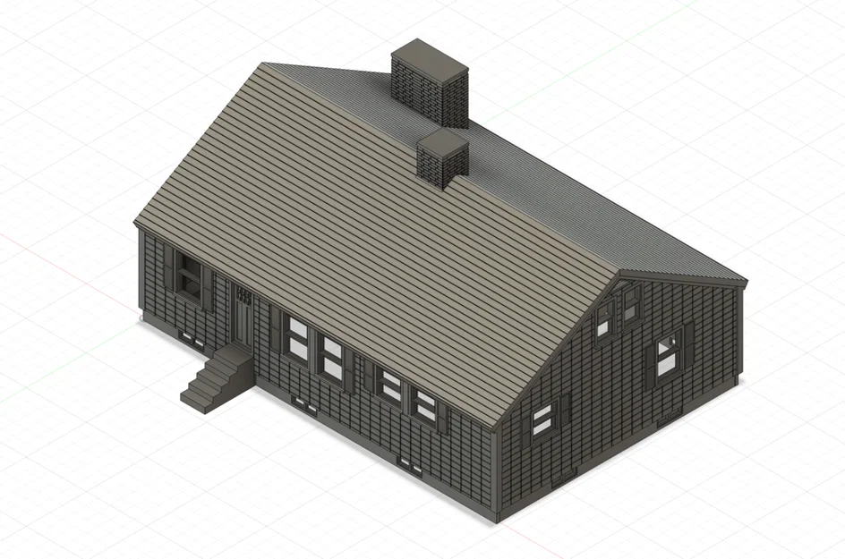 Nhà kiểu Cape tỉ lệ HO (HO Scale Cape Style House) - Image 7