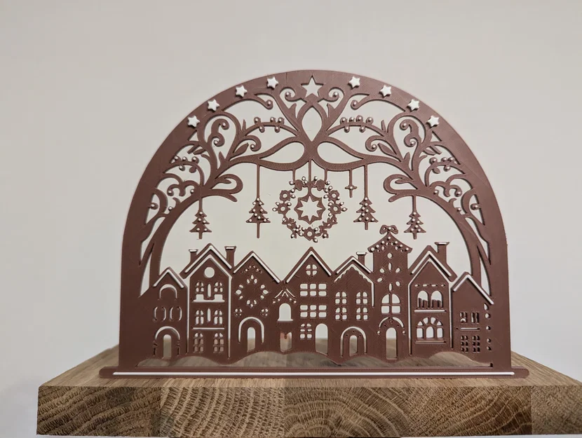 Mô hình trang trí Giáng sinh Gingerbread Schwibbogen in 3D đẹp mắt - Image 1