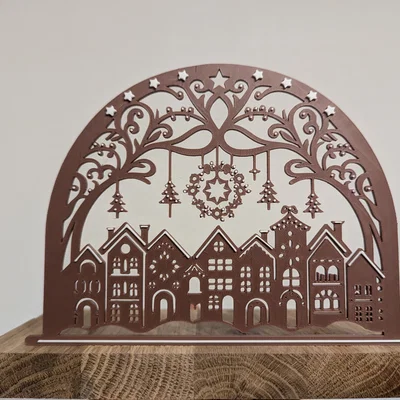 Mô hình trang trí Giáng sinh Gingerbread Schwibbogen in 3D đẹp mắt