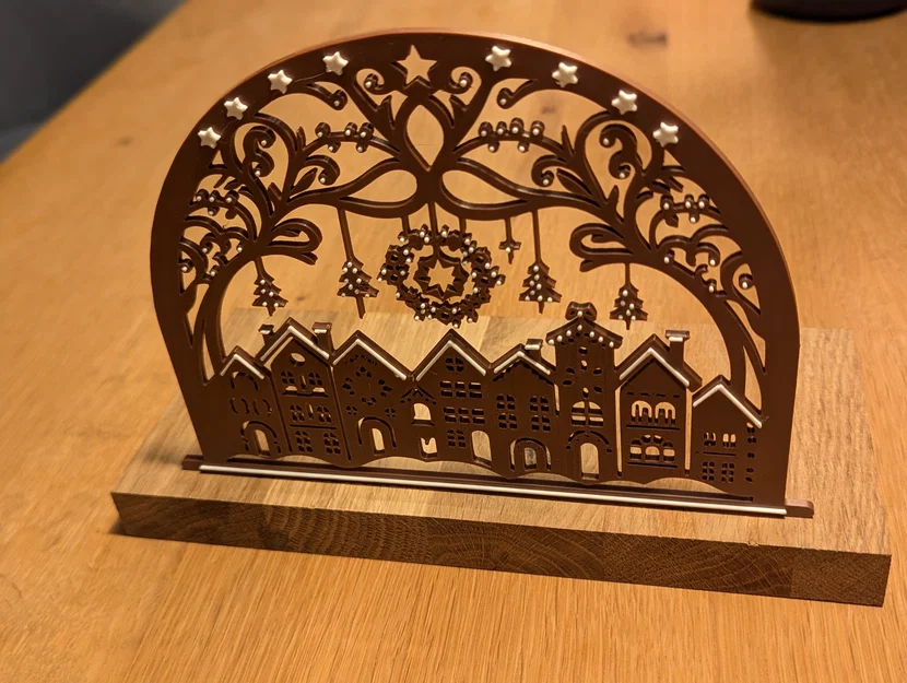 Mô hình trang trí Giáng sinh Gingerbread Schwibbogen in 3D đẹp mắt - Image 2