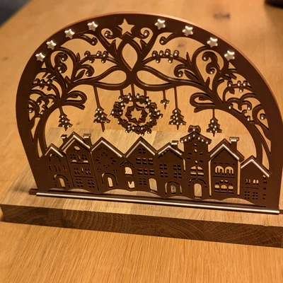 Mô hình trang trí Giáng sinh Gingerbread Schwibbogen in 3D đẹp mắt