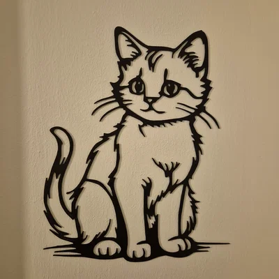 Mèo Cute – Thiết Kế Line Art Dễ Thương