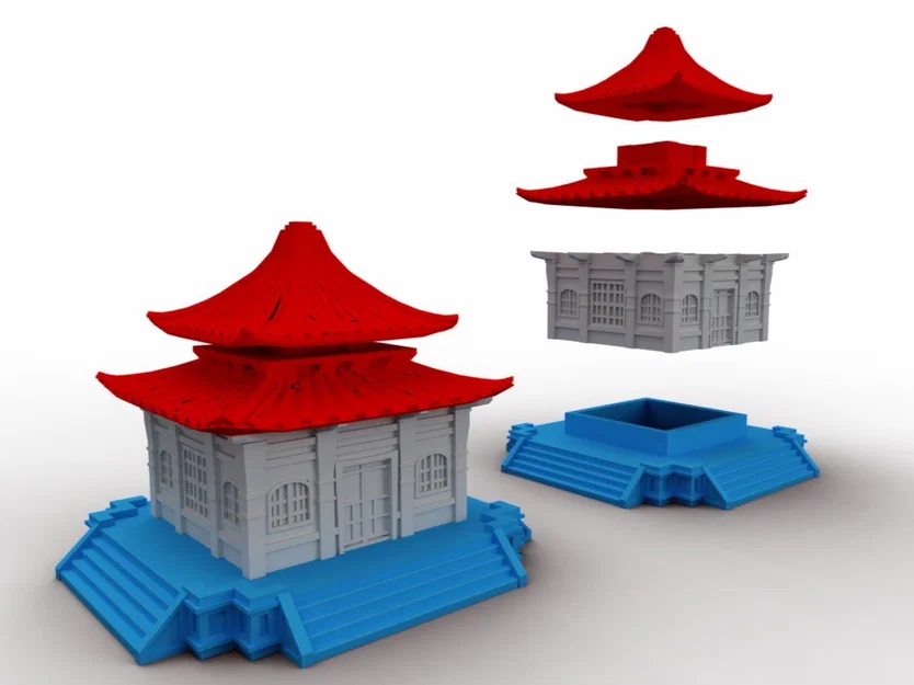 Mô hình Đền Nhật Bản (Templo Japones) trang trí cho game Takenoko - Image 1