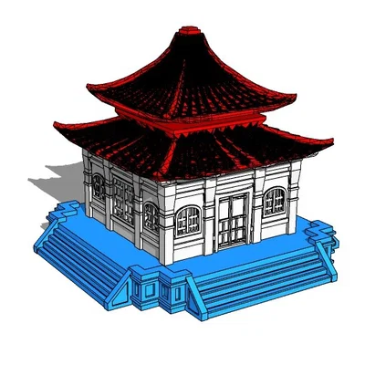 Mô hình Đền Nhật Bản (Templo Japones) trang trí cho game Takenoko