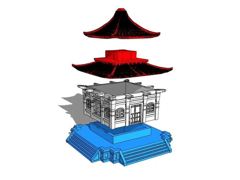Mô hình Đền Nhật Bản (Templo Japones) trang trí cho game Takenoko - Image 3