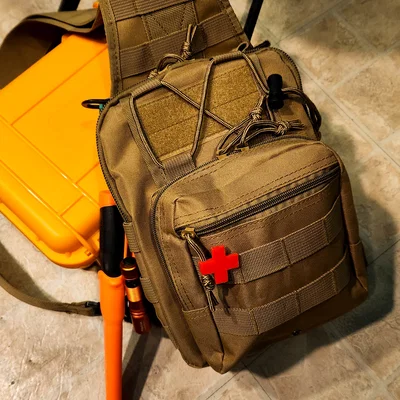 Dấu đỏ chữ thập cho zipper túi sơ cứu IFAK (cắm trại/tactical/airsoft/LARP)