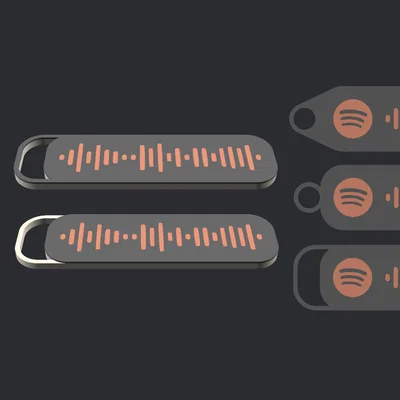 Móc khóa/Tag Spotify Code tuỳ biến