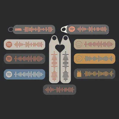 Móc khóa/Tag Spotify Code tuỳ biến