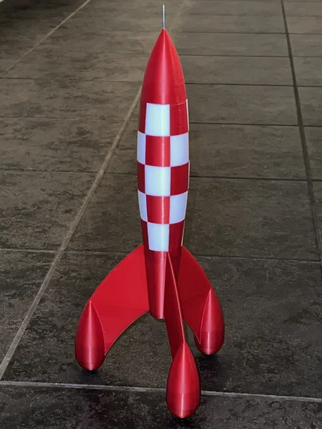 Mô hình tên lửa mặt trăng Tintin (Tintin Moon Rocket) - In 3D dễ dàng - Image 1