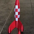 Mô hình tên lửa mặt trăng Tintin (Tintin Moon Rocket) - In 3D dễ dàng - Thumbnail 1