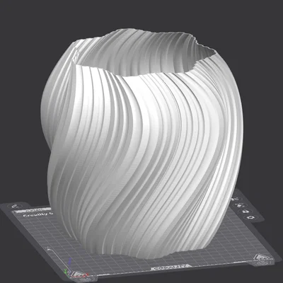 Mẫu chụp đèn trang trí 3D (Lampshade) với đường vân uốn lượn nghệ thuật